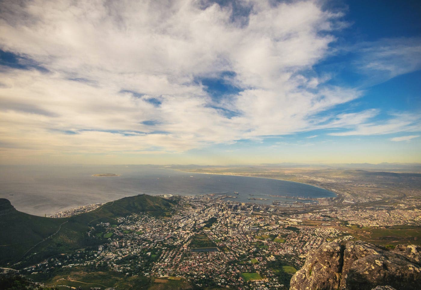 Looking out toward Cape Town